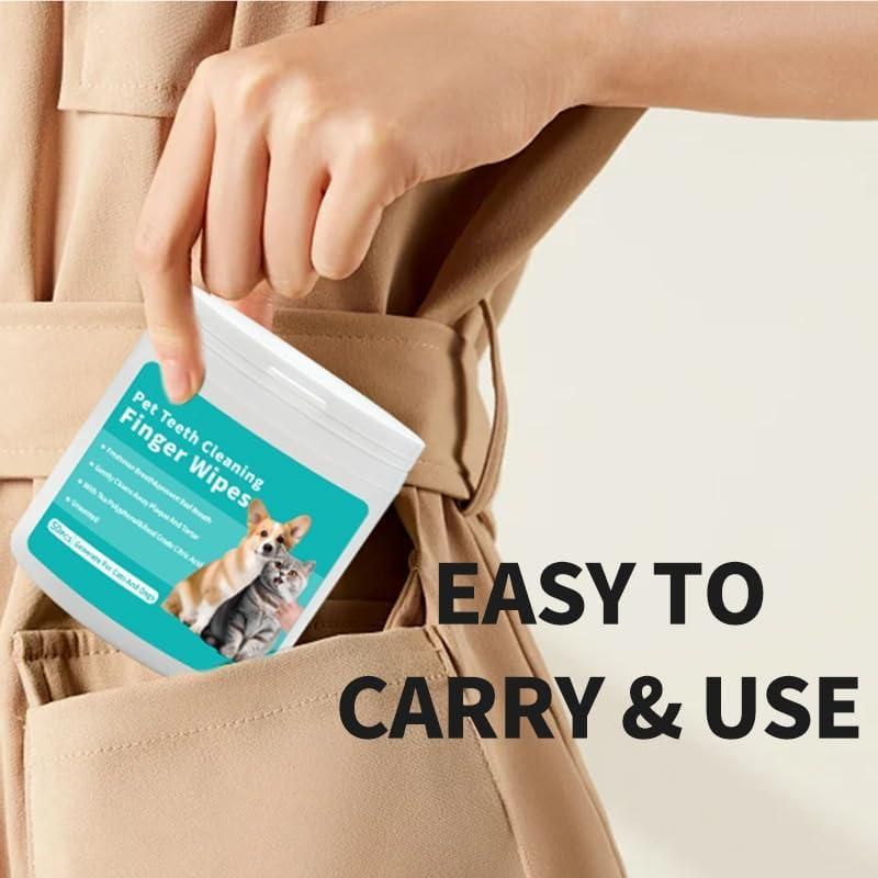Pet Dental Finger Wipes – Easy Oral Cleaning for Dogs & Cats 🐶🐱