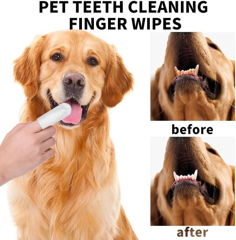 Pet Dental Finger Wipes – Easy Oral Cleaning for Dogs & Cats 🐶🐱