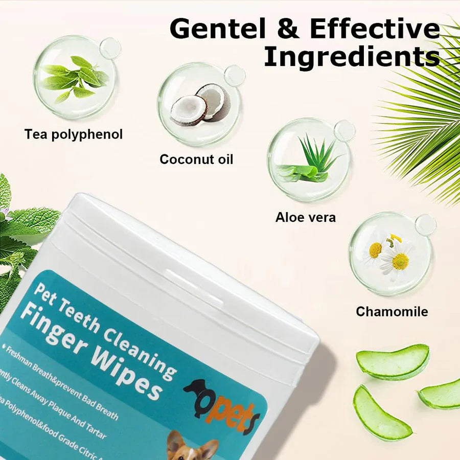Pet Dental Finger Wipes – Easy Oral Cleaning for Dogs & Cats 🐶🐱