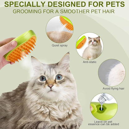 Steaming Pet Hairbrush