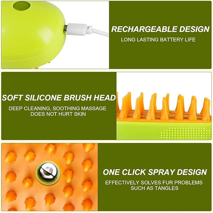 Steaming Pet Hairbrush